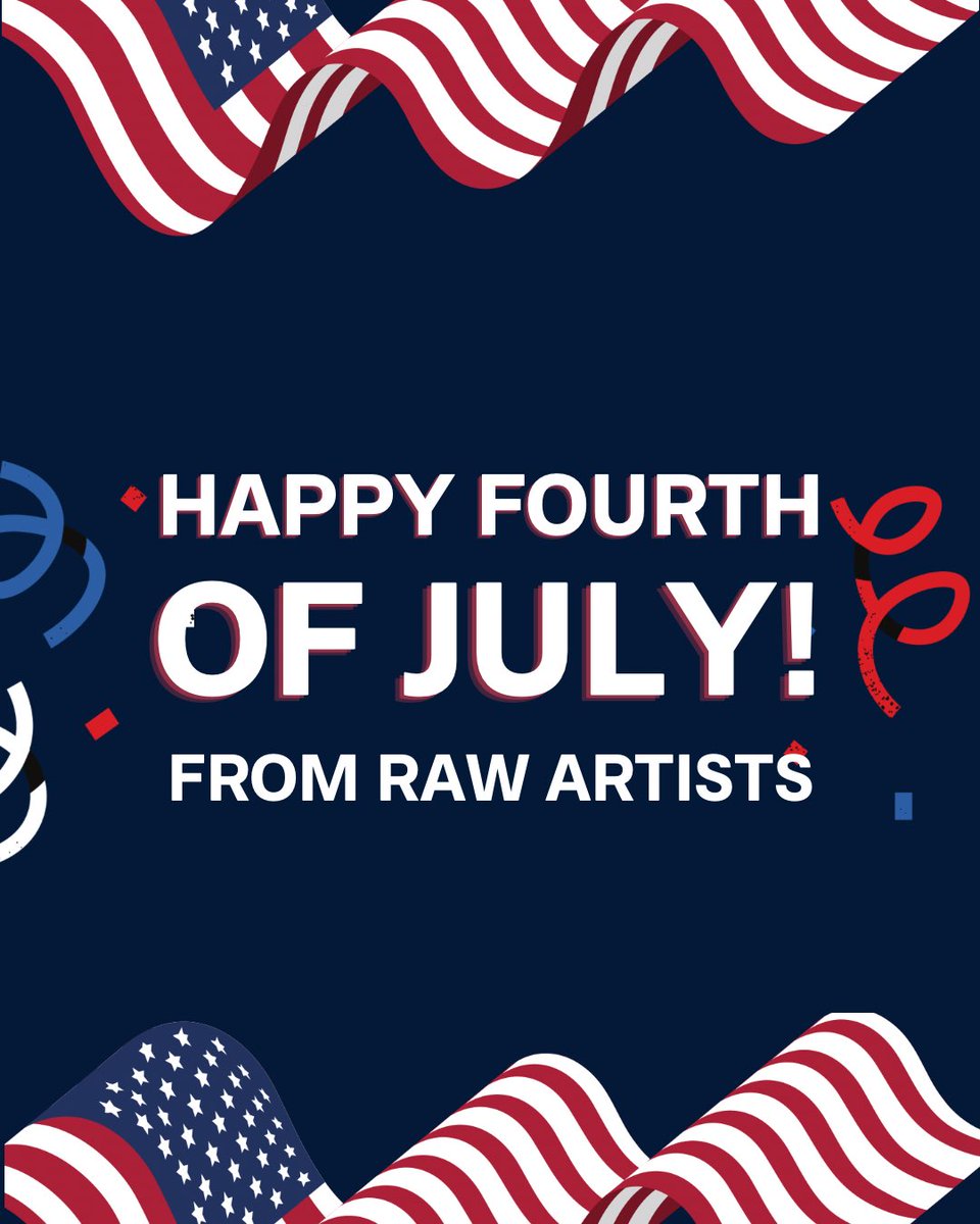 RAW_artists's tweet photo. Land of the free because of the brave. Have a safe Independence Day from RAW Artists! 💥

#PLATFORMbyRAWArtists #RAWartists #LiveEvents https://t.co/XvyV6tTaAQ