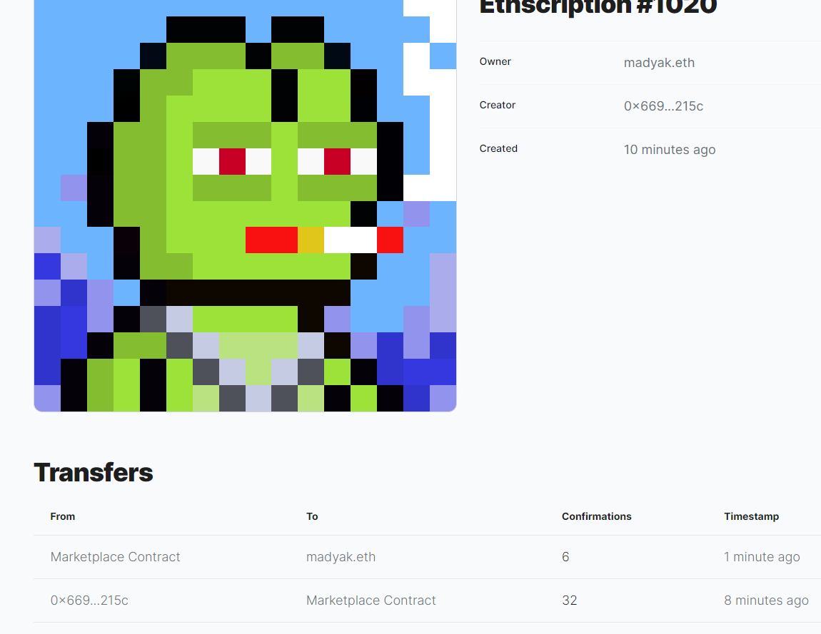 🐸The legend PEPEMADE, sold for the first time in the market
Price: 0.25 ETH👇

 😂                   GoerliETH