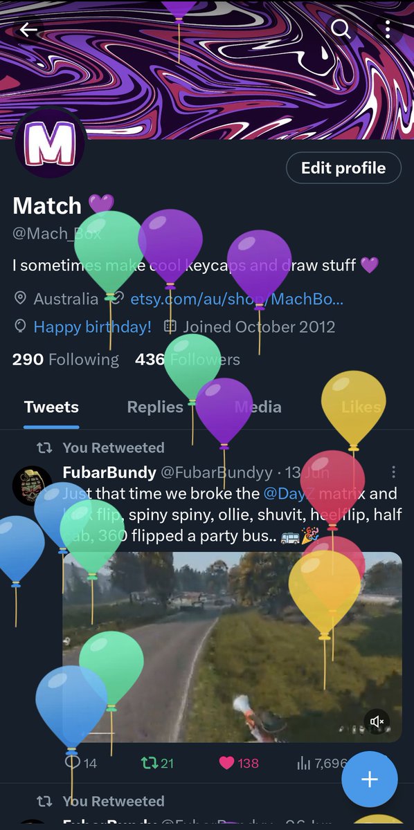 MatchhBox's tweet image. Twitter gave me balloons to celebrate my quarter-life crisis 🎉💕 woooo