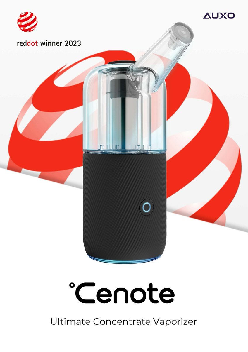 cloudculturemag's tweet image. AUXO™ Cenote Receives Prestigious 2023 Red Dot Award for Product Design prn.to/3JLDEiF #vaporizer #reddotdesign #productdesign #auxo