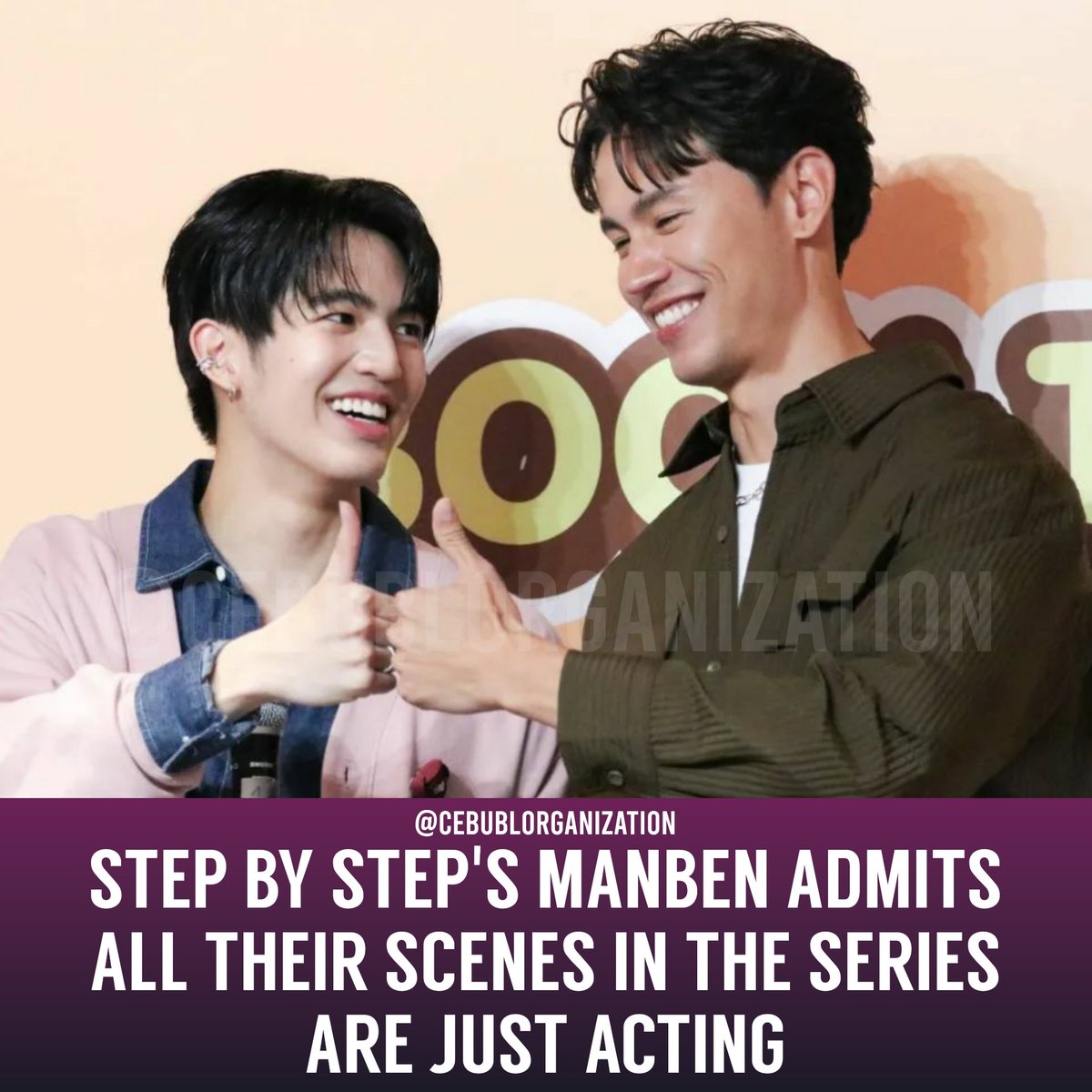 cebuBLorg's tweet photo. 📌STEP BY STEP'S MANBEN ADMITS ALL THEIR SCENES IN THE SERIES ARE JUST ACTING

Step By Step the series stars Man Trisanu Soranun and Ben Bunyapol Likhitamnuayporn admits during their interview with Star Struck Media that all their scenes in the series are just purely business + https://t.co/V7FdbDyLae