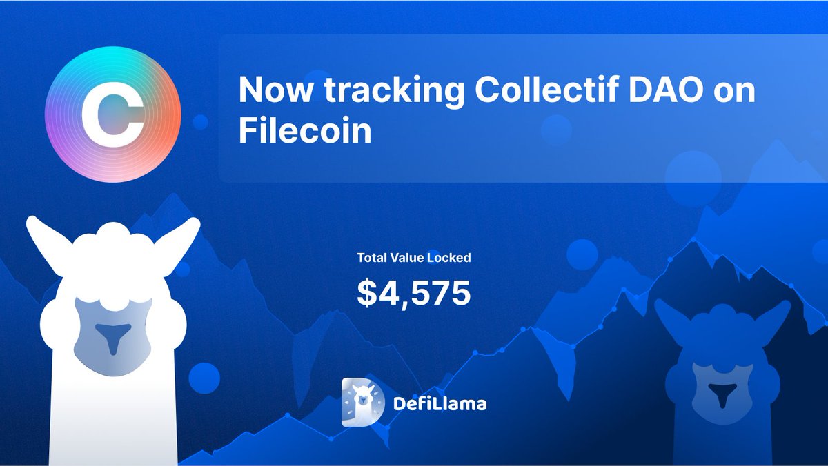 SmartCryptoNew1's tweet photo. β @DefiLlama now tracking @CollectifDAO portfolio on @Filecoin
β #CollectiveDAO is a non-custodial liquid staking protocol built on top of the #Filecoin network that lets users "stake" their $FIL and receive $clFIL in return
π½ VISIT
https://t.co/QM8zWrlsX7
#SCN1 https://t.co/6rYqUpGKFS