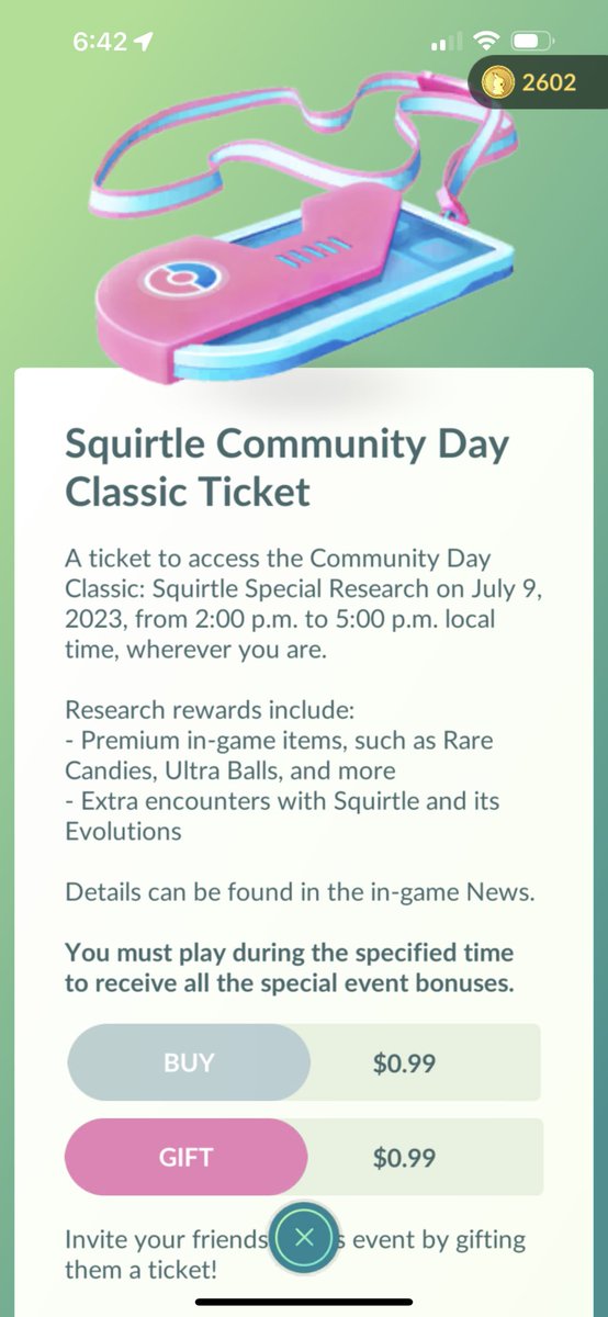 Zene_Fox's tweet photo. @NianticHelp Wow! I didn’t know we were getting another Go Battle Day. All seriousness, your squirrel community day ticket has a lot of typos. https://t.co/PNKgQjCUvA