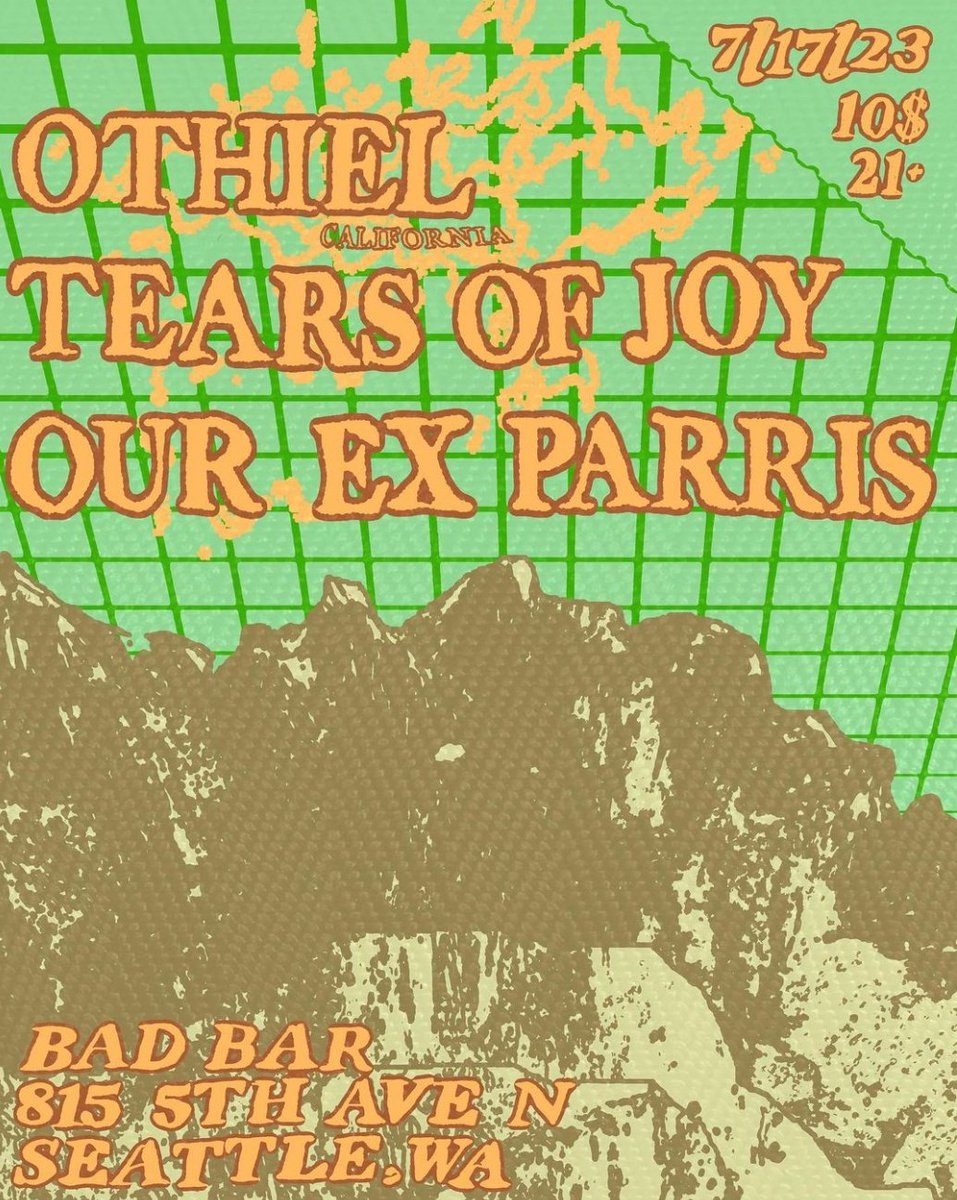 pigeon_press's tweet image. flyer for a show to soon happen in seattle, WA