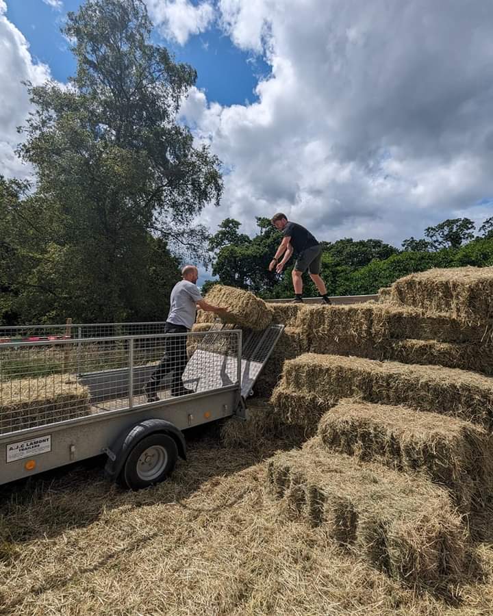 So excited to see the Castle Ward Straw Bale Castle Maze take shape today and even more inspired by my team for not just dreaming it but making it happen #summerofplay @NTCastleWard @nationaltrust @NationalTrustNI