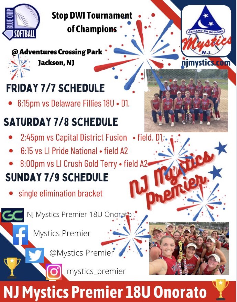 MorganCarr012's tweet photo. Back at it this weekend!! So excited to compete! Here’s our schedule… @MysticsPremier @VernSoftball @HanniganCoach @Arcadia_SB @SwatSoftball_ @StevensSoftball @NewmanJetsSB @SusqUSoftball https://t.co/hRSGZuBLjK