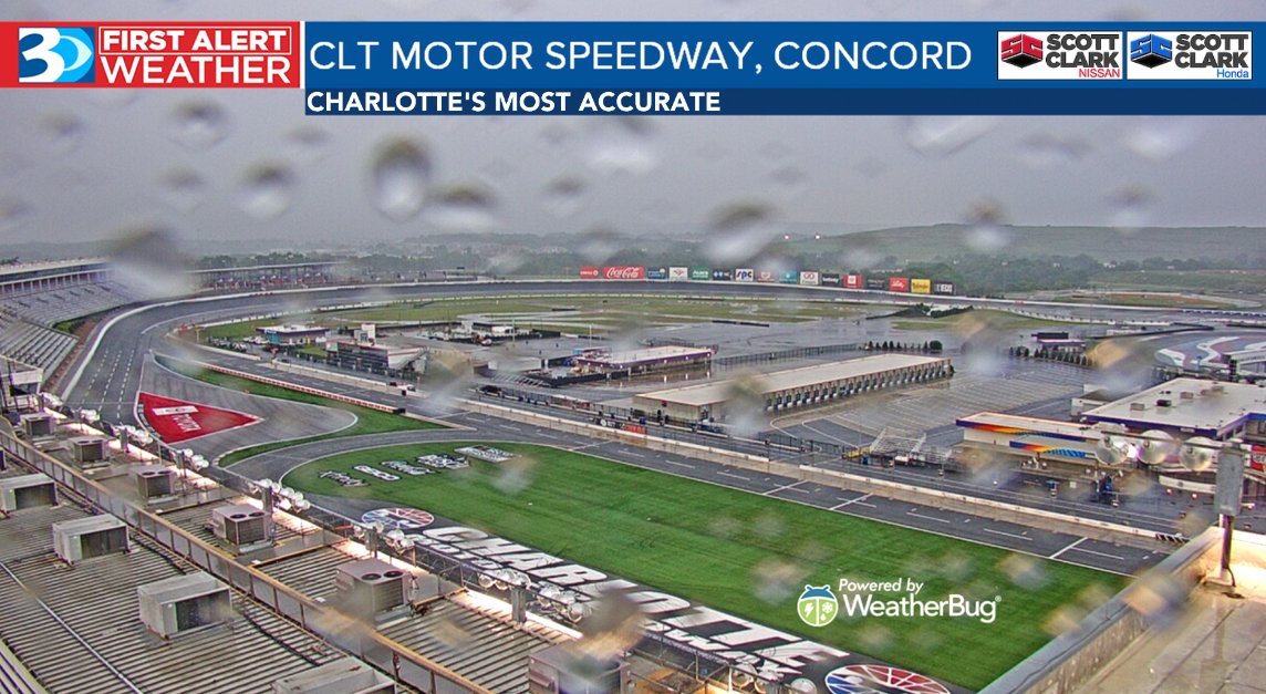 Heavy rain now impacting the Charlotte Motor Speedway & more portions of the Charlotte Metro... Here's an updated view of radar as of 7:51pm! #cltwx #ncwx @WBTV_News https://t.co/kHe7C8zbVr