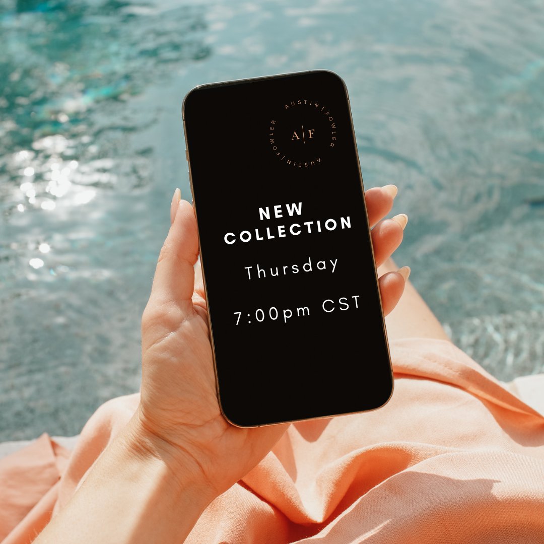 AustinandFowler's tweet photo. We're beginning to launch new products TOMORROW at 7:00 pm CST!  🎉 🎉 🎉

Check your email tomorrow!  

Who is excited???

#austinfowler #newproducts #exclusivelaunch #quietluxury https://t.co/UMWZFJu0GB
