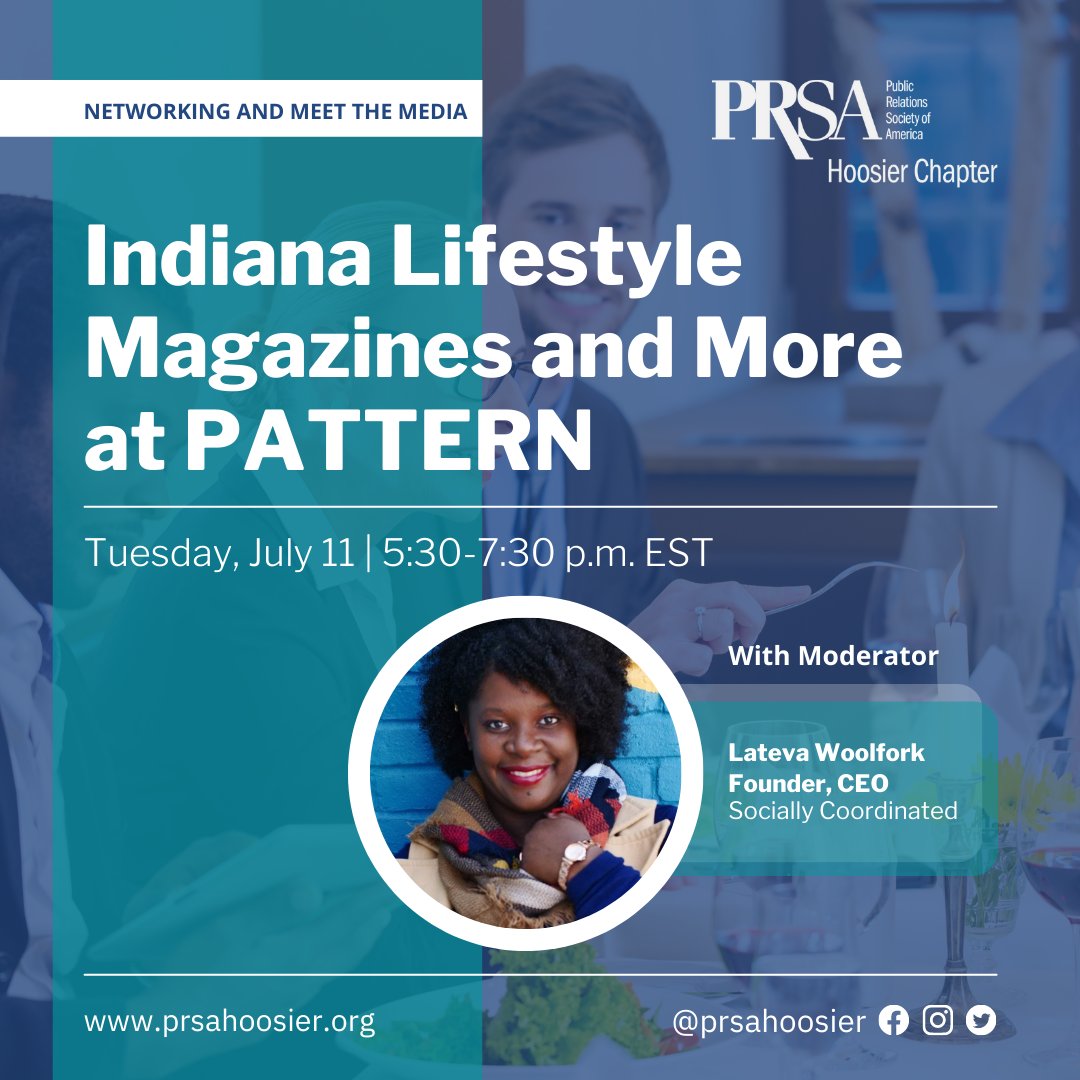Join us at <a href="/PatternIndy/">PATTERN</a> in the newly renovated Stutz Building for a #PRSAHoosier networking event and Meet the Media panel. All are welcome to attend!

Register: ow.ly/WBGe50P4BAY