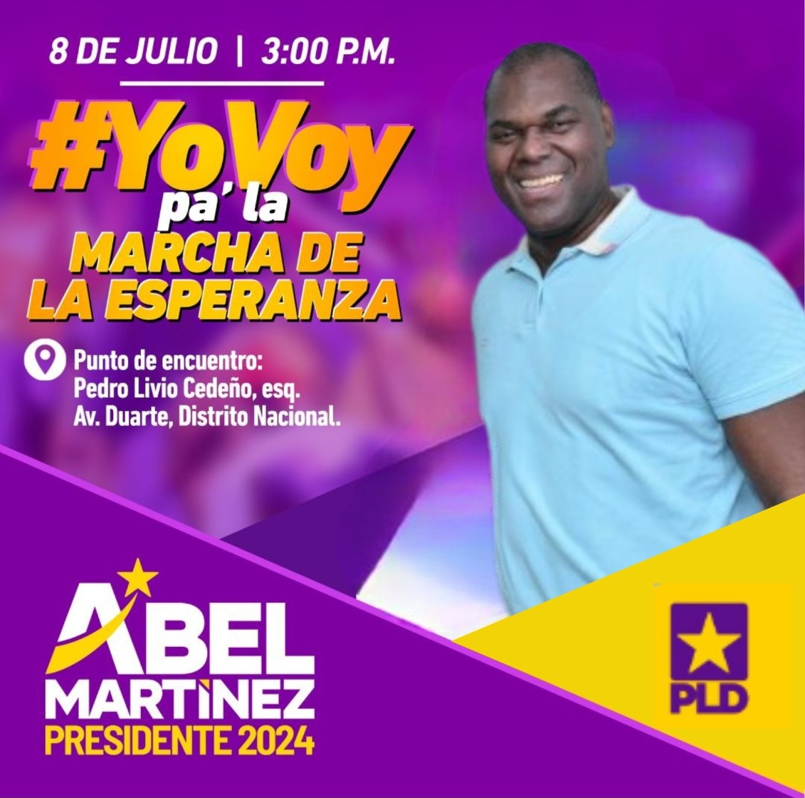 Yo también voy!!! <a href="/SoterioRamrez/">Soterio Ramírez</a>  Secretario de Deportes <a href="/PLDenlinea/">PLD</a> 

#PLD #AbelPresidente #AbelPld