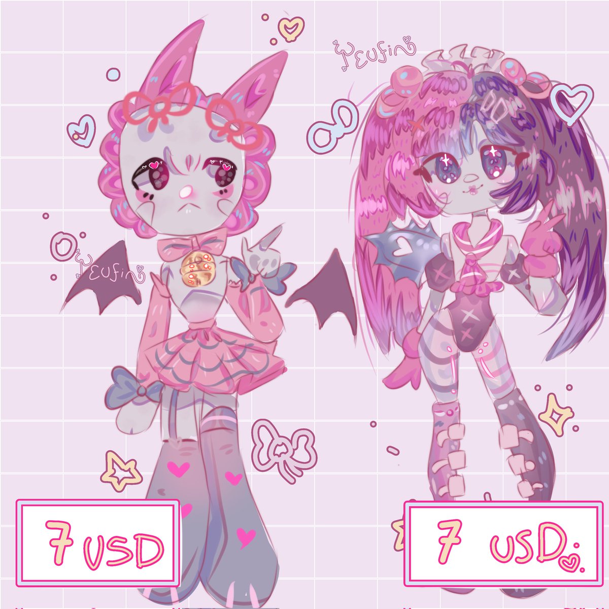Teufin3's tweet photo. Adoptables 💖✨
Pueden ser tuyos a 7 USD cada uno o podemos negociarlo🌈
https://t.co/wEJsoClIIG
Metodo de pago Paypal
#oc #paypal #adoptables #characterupdate #adopt #adoptme #oc #originalcharacter #grunge #grungeoc #bunnie #dreamcore https://t.co/zzkAarybmI