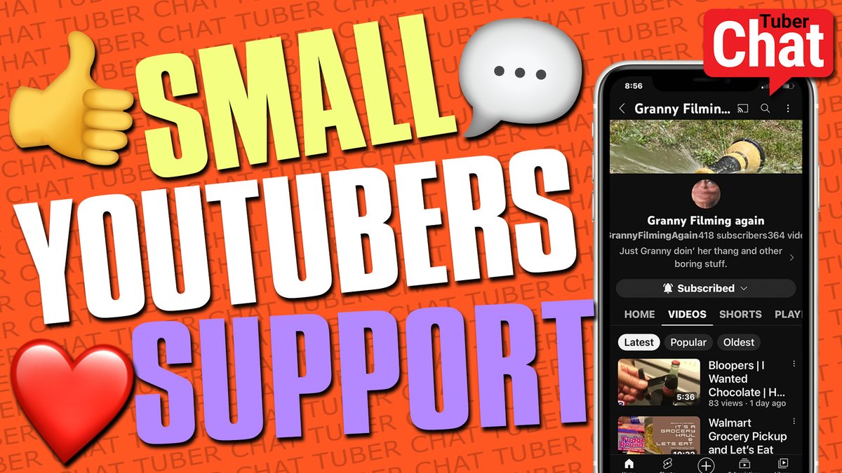 Are you a #smallyoutuber looking to connect with others and grow your channel? Join the most influential ​​#smallyoutubers who can help you get your channel moving beyond your first 1000 subscribers and 4000 watch time hours on Tuber Chat. youtube.com/live/kGgn4otpb…