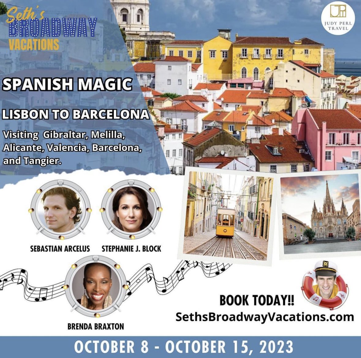 Join me on my next #SethsBwayCruise to Spain AND Portugal with some of my fave Bway stars!!! Bring sunscreen for the shining sun And earplugs if you don’t like high belting!!! SethsBroadwayVacations.com for more deets!