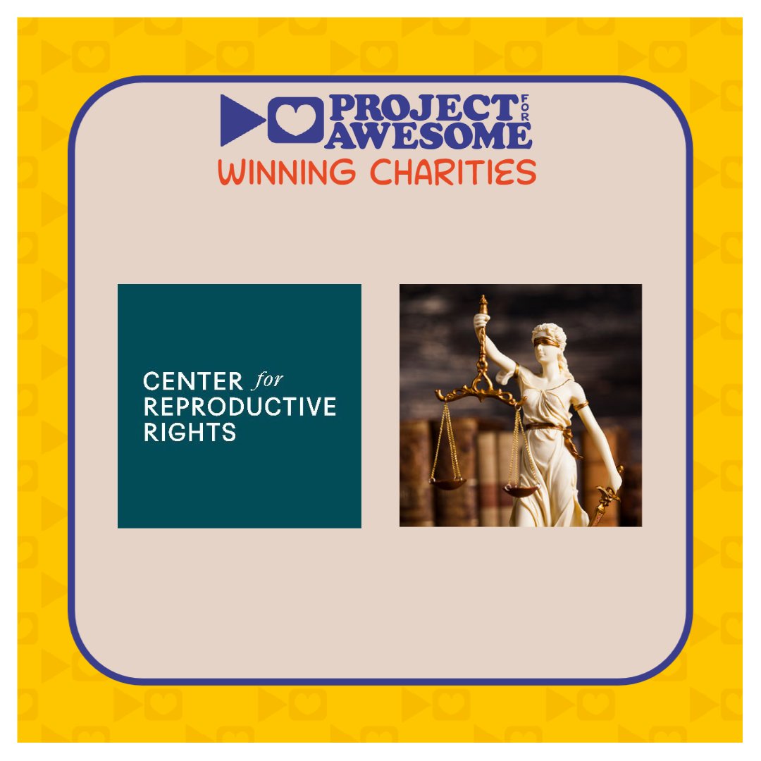 proj4awesome's tweet image. The next #P4A2023 grant recipient is The Center for Reproductive Rights, which is a global human rights organization of lawyers and advocates who ensure reproductive rights are protected in law as fundamental human rights.