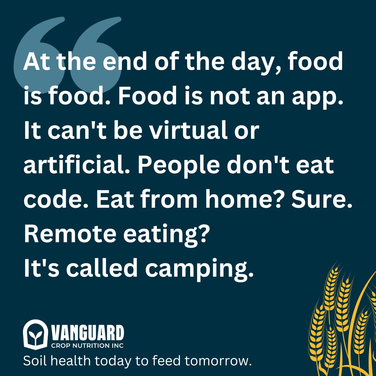 Food is food - and we need a sustainable approach to food production and soil health to feed generations to come. lnkd.in/euAyE9jV
#enhancedefficiency #fertilizers #nitrogenmanagement #food #regenerativeagriculture #4Rstewardship #carboncapture #onshore #cdnag
