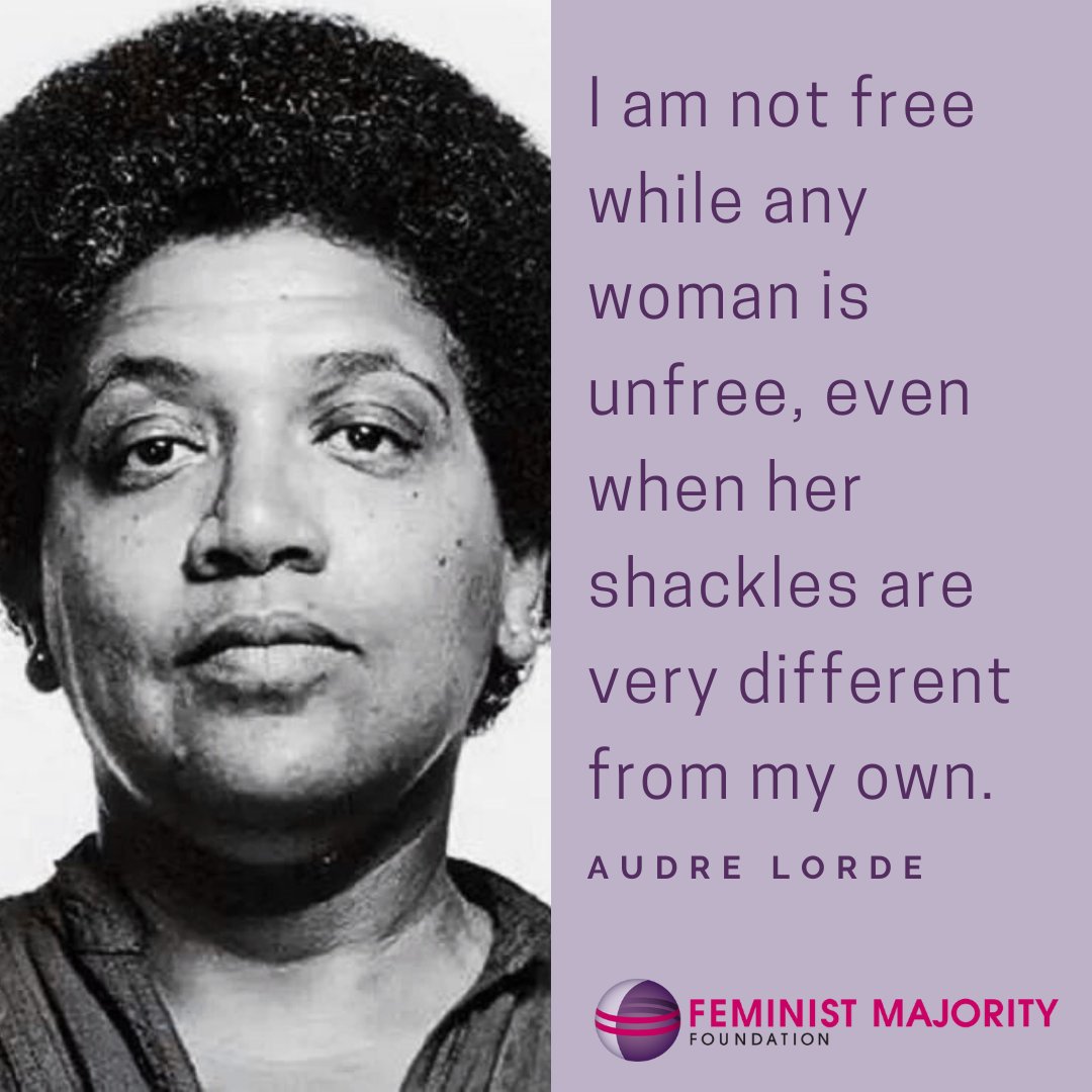 FemMajority's tweet photo. The US celebrated Independence Day yesterday, but so many people in our country are still not "free."

Iconic feminist and civil rights activist, Audre Lorde, reminds us to never stop fighting for liberation -- for all, not just some. https://t.co/wrkVe84pPs