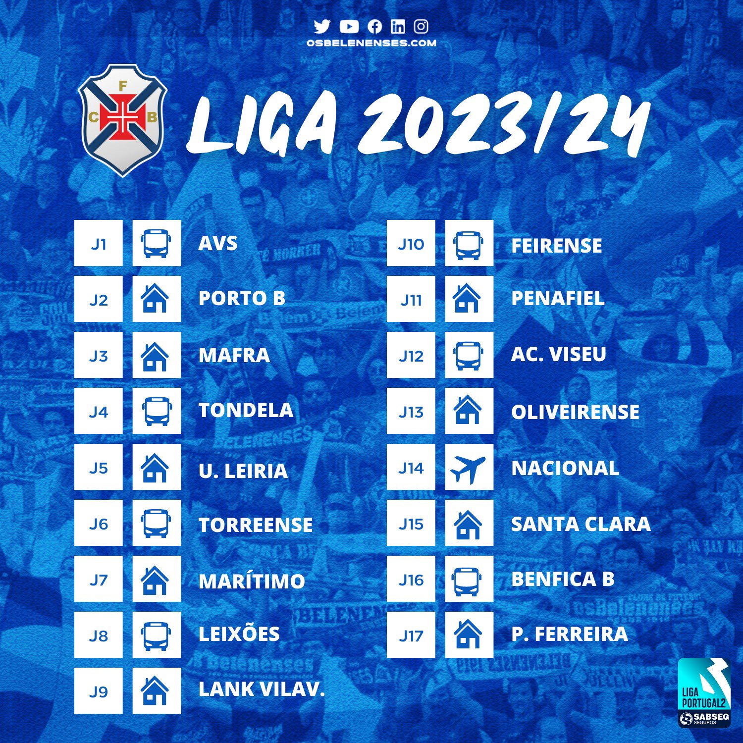 Os 5 melhores equipamentos da Liga Portugal 2023/24