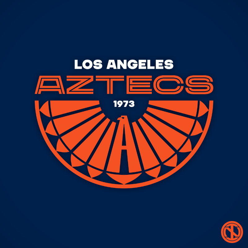 designfootball's tweet photo. This is @designedbyONI's entry to the Los Angeles (LA) Aztecs stage of the Defunct Club Crest Redesign challenge. Lovely.
#DCCR