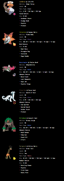 CodeVGC's tweet image. Was cooking up some teams and I got this to rank 6 on cart ladder pokepast.es/341b74a9f1586c… @VGCPastes