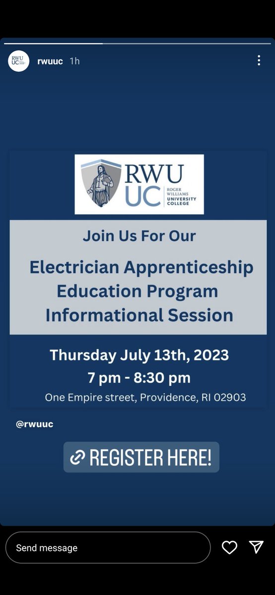 Come visit @rwuuc to learn more about our Electrical Apprenticeship Education Program ...