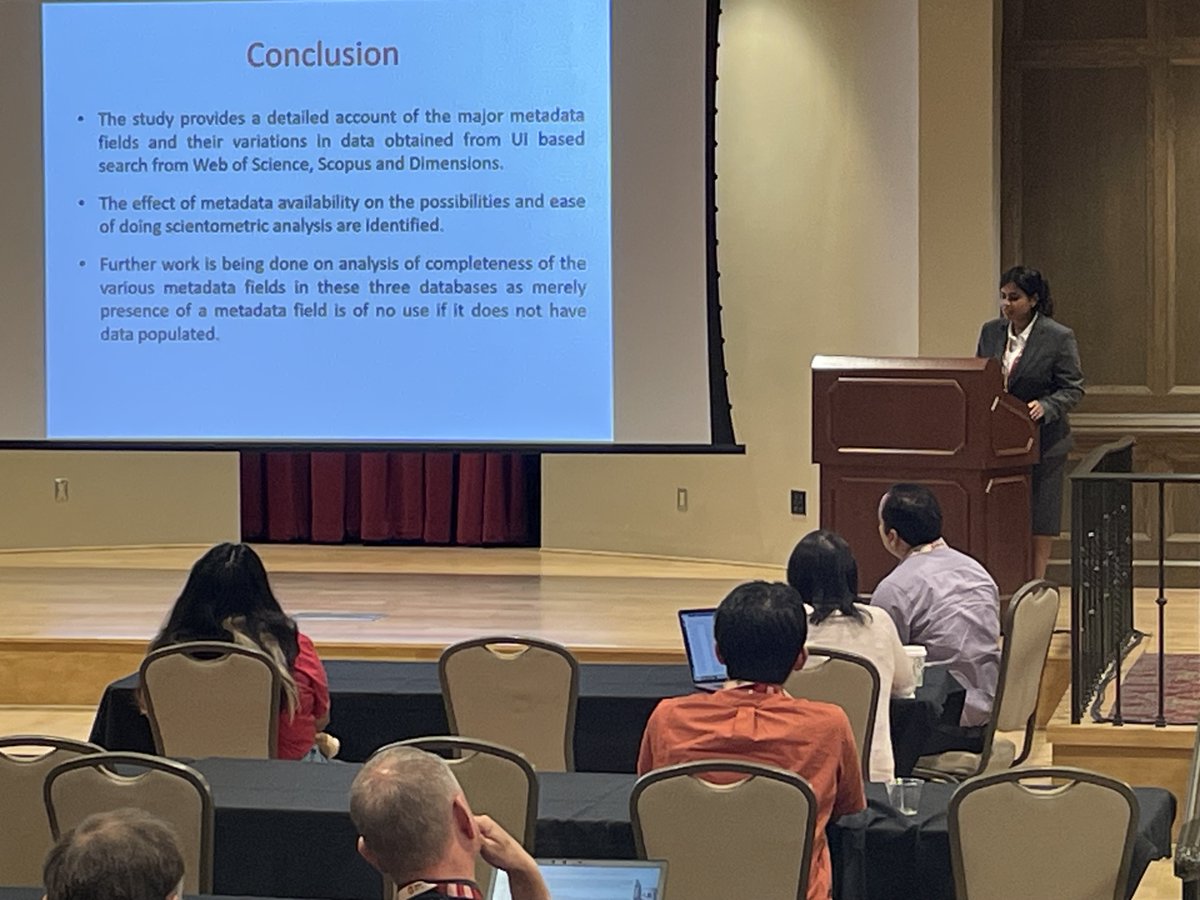 Guillaume Cabanac โจhere and elsewhereโฉ (@gcabanac) on Twitter photo ๐ โExploring the publication metadata fields in Web of Science, Scopus and Dimensions: Possibilities and ease of doing scientometric analysisโ by <a href="/Singh_Prashasti/">Prashasti Singh</a> & <a href="/vivekks12/">Vivek Singh</a> at #issi2023 at <a href="/IUBloomington/">IU Bloomington</a>. ๐ โExploring the publication metadata fields in Web of Science, Scopus and Dimensions: Possibilities and ease of doing scientometric analysisโ by <a href="/Singh_Prashasti/">Prashasti Singh</a> & <a href="/vivekks12/">Vivek Singh</a> at #issi2023 at <a href="/IUBloomington/">IU Bloomington</a>.