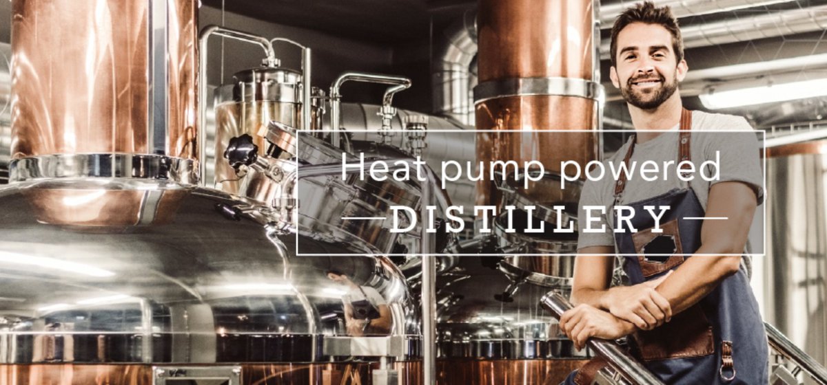 The electrification of whisky is already here. 

More efficient, no more fossil fuels and using renewable energy. 

What's not to like?

A 🧵 on heat pumped whisky.