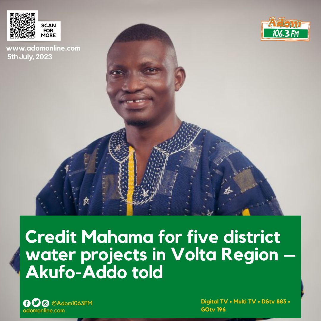 Adom1063fm's tweet image. Credit Mahama for five district water projects in Volta Region – Akufo-Addo told.

adomonline.com/credit-mahama-…

#Mahama #AkufoAddo #VoltaRegion #ProjectSekai 
||Sam George || KT Hammond || LGBTQ