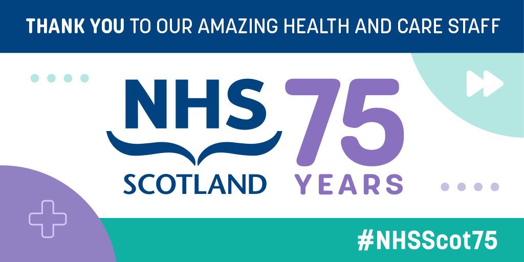 Wishing the NHS a Happy 75th Birthday 🎂 🎉 It is the staff across all professions that make the NHS the amazing organisation it is and despite all the challenges they continue to provide excellent patient care every day. Thankyou to each and every one  #NHS75 #NHSScot75