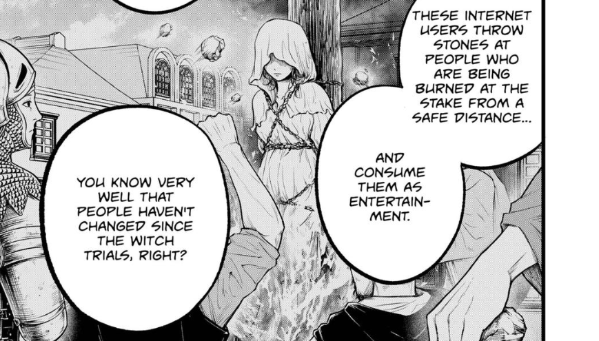 wotakunai's tweet image. "These internet users throw stones at people who are being burned at the stake from a safe distance and consume them as entertainment. You know very well that people haven't changed since the witch trials right?" -Ruby Hoshino

#OshiNoKo 
#Chapter93