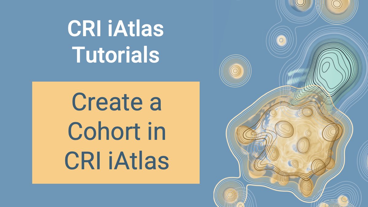 We have a collection of tutorials describing steps to common analysis in iAtlas. In one of them, you can learn how to create your custom cohort of TCGA, PCAWG or Immune Checkpoint Inhibitors datasets. Check it out at cri-iatlas.org/help/ 📒📖 #tutorial #ImmunoOncology