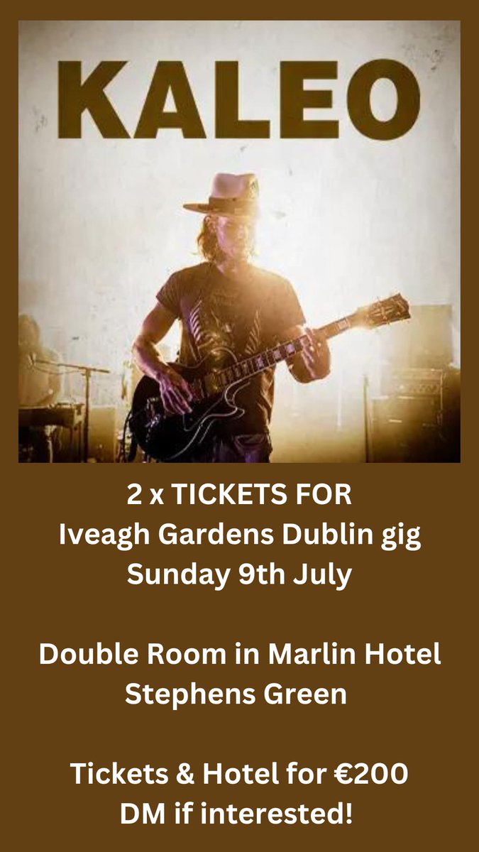 Let me know if anyone is interested in 2 tickets + Hotel for the night.