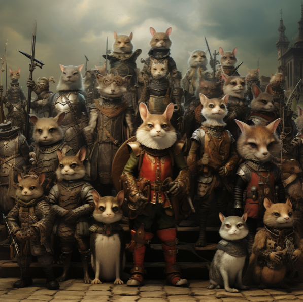Marie_Haynes's tweet photo. MidJourney prompt: an army of 16,000 quality raters

Result was not exactly what I was looking for. What the heck?