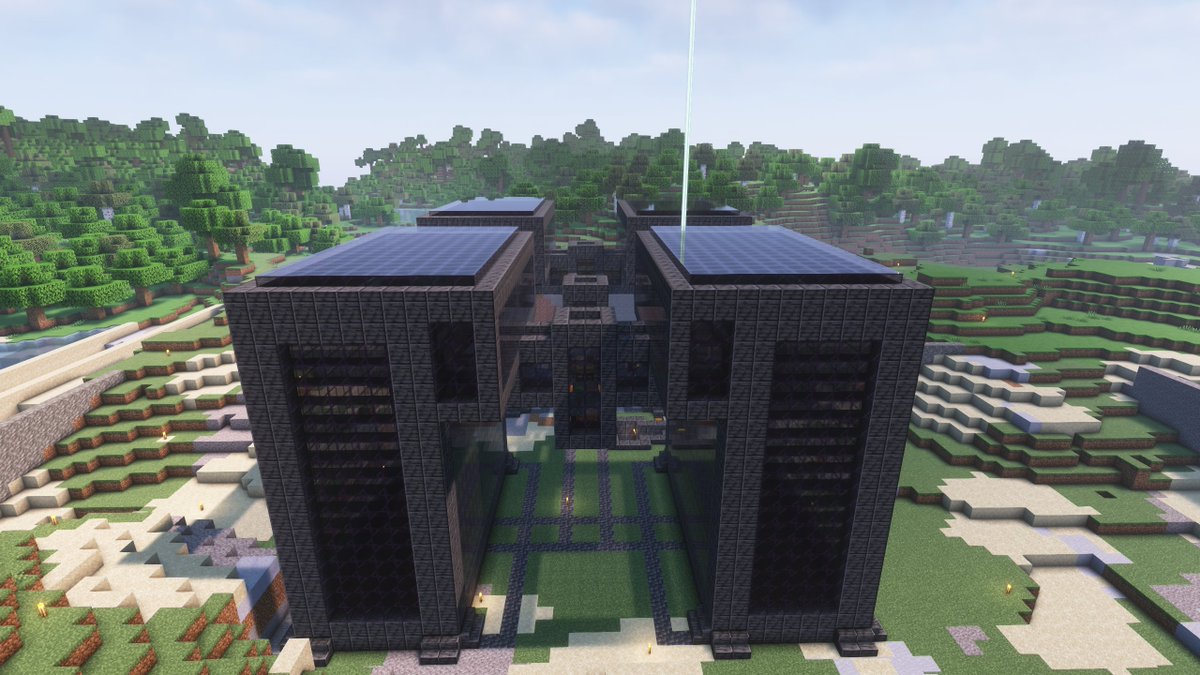 TheNev2847's tweet photo. Finished my first ever entirely original farm design in #Minecraft! Its a Drowned Farm inspired by @iskall85's #HermitCraft  S6 Guardian farm. Built on #BabylonMC.
Took me about a week, most of the time was spent farming amethysts for the glass and draining the river. https://t.co/3x5qmiDRSY