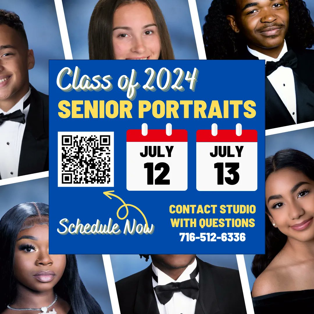 Class of 2024 - Schedule your Senior Portraits NOW! Legacy will be at AIHS on July 12 and 13 in our cafeteria. Be sure to scan or go to buff.ly/3NsXtfr to schedule sooner than later. Questions? Reach out to the studio directly!