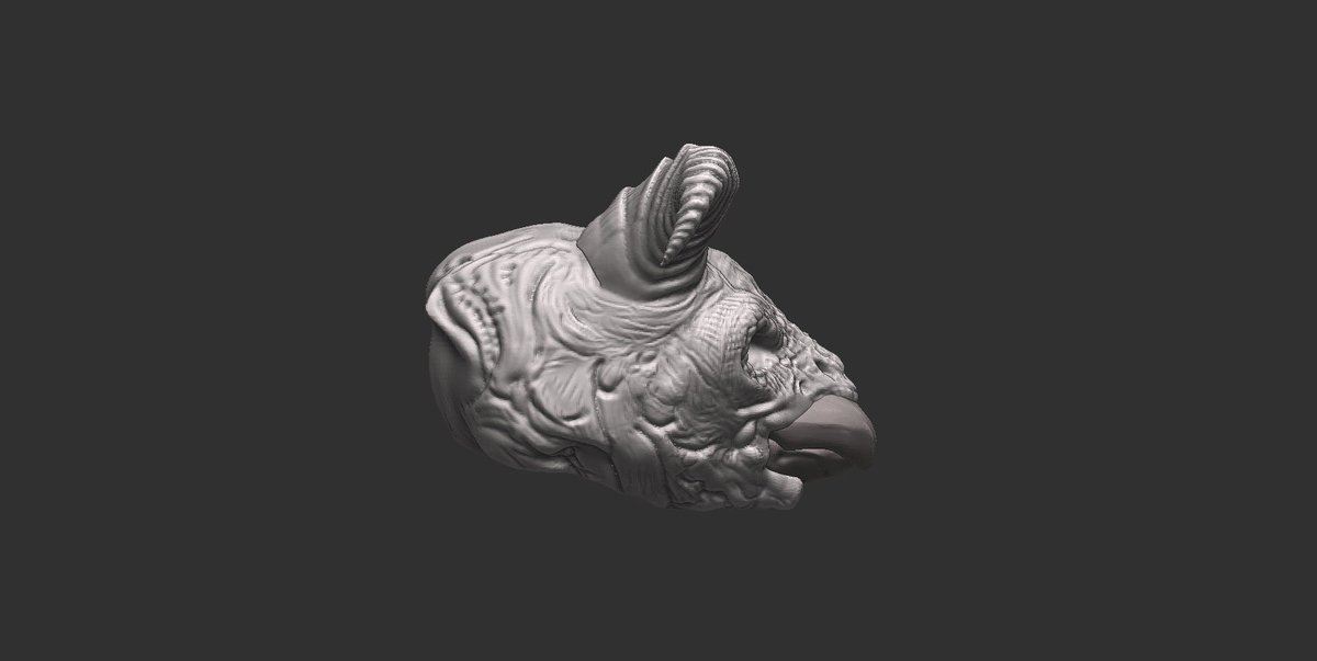 ronniemick's tweet image. Today’s work.
Texture game is improving, overall. I’m good with this.
#conceptdesigner #creaturedesigner #digitalsculpture