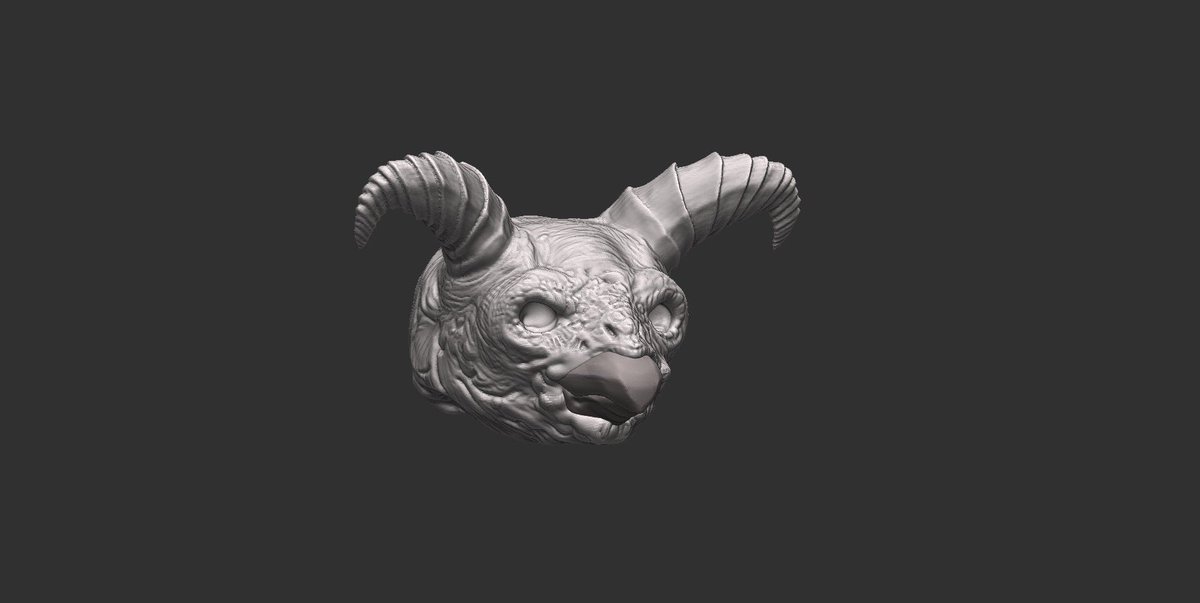 ronniemick's tweet image. Today’s work.
Texture game is improving, overall. I’m good with this.
#conceptdesigner #creaturedesigner #digitalsculpture