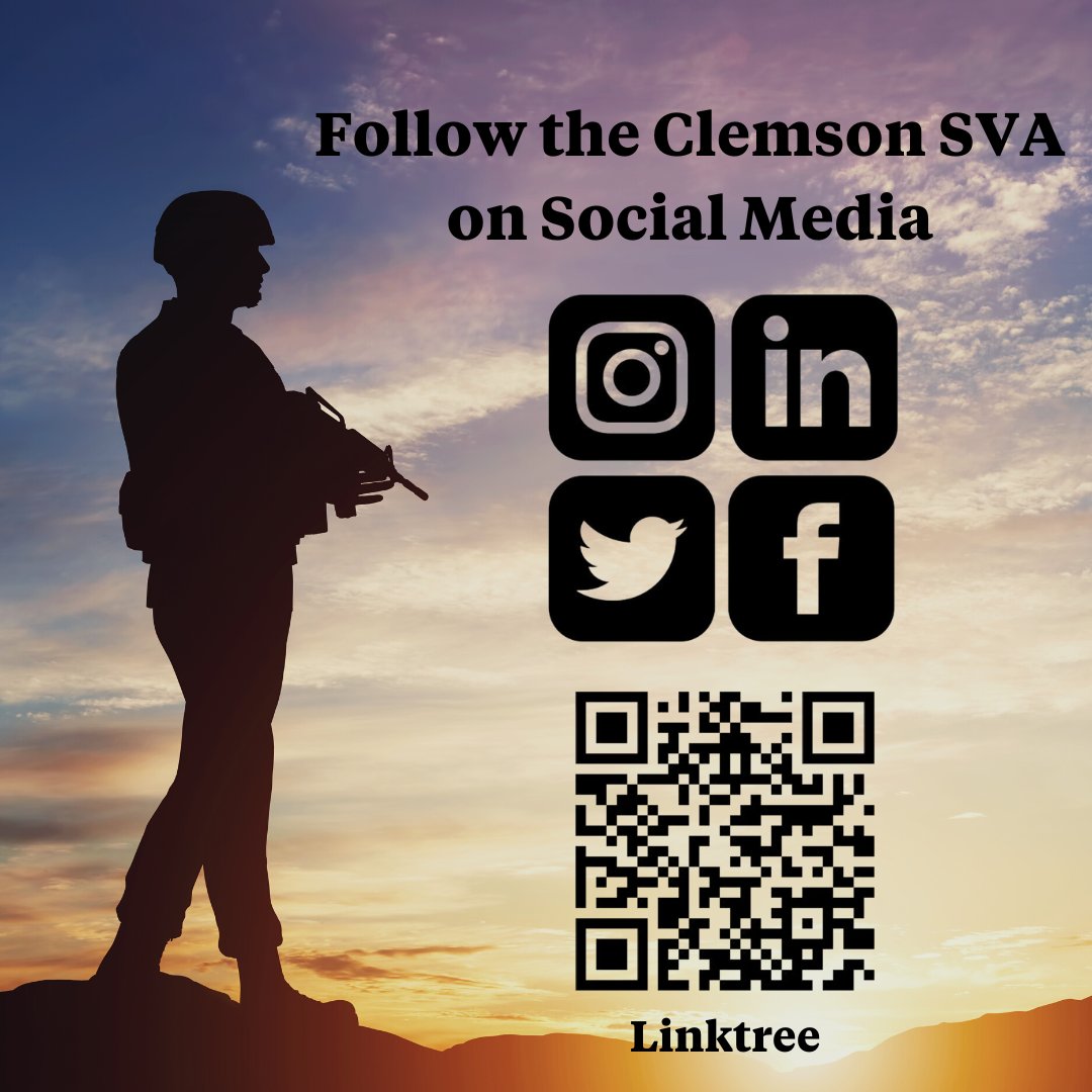 ClemsonSVA's tweet photo. Follow us on social media to stay up to date on SVA events!
Click the link below to get connected!
https://t.co/Gko0dNfSCs https://t.co/izXKXG8Xxm