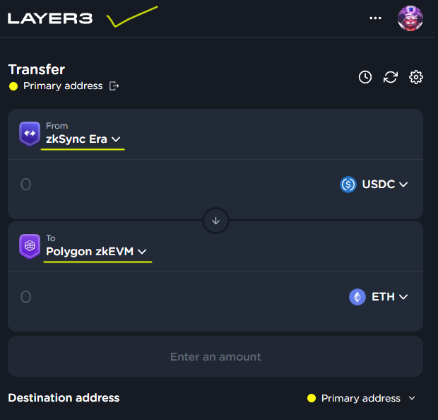 Crypto_Pranjal's tweet photo. The Layer3 Bridge is Live!!!

@layer3xyz today launched their native bridge powered by @SocketDotTech.

Make sure to try it out!!!

🔗 https://t.co/BhQh40TUEt

zkSync Era and Polygon zkEVM is available.

Could be helpful for 4 airdrops:
- Layer3
- Socket (Bungee)
- zkSync
- Polygon zkEVM

If you're brand new to Layer3, you can start your journey with my ref link: https://t.co/xTXF2uecUi