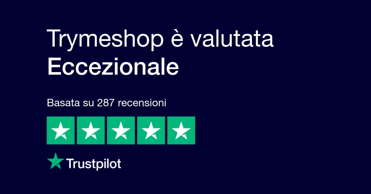 TRYME_shop's tweet photo. Siamo valutati 4.9 dai nostri clienti su Trustpilot! https://t.co/n6MhG1vCG1 https://t.co/R0WTHsRYpQ