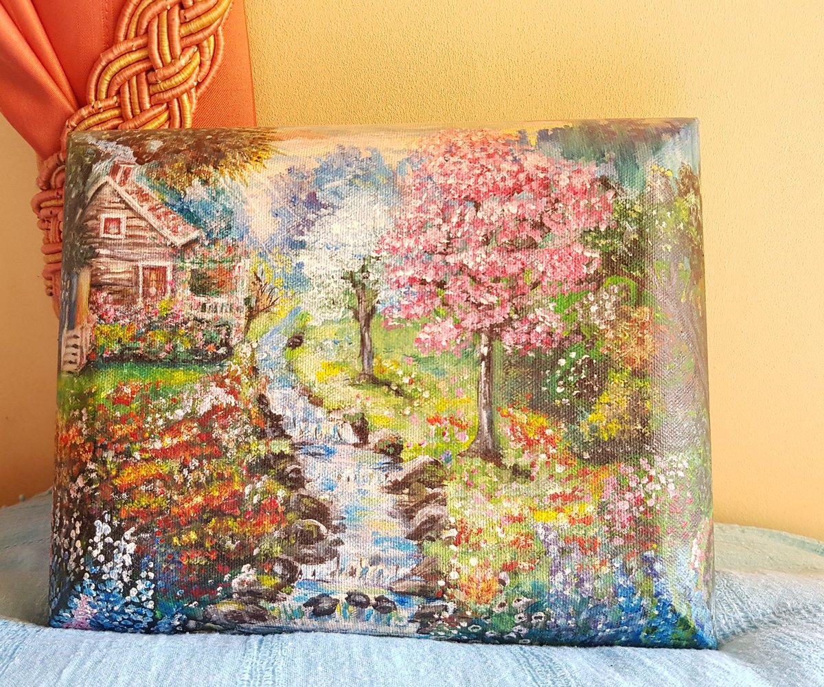 GhadaEid76's tweet image. #acrilycpainting #acrilyc #painting #sky #tree #cabane #arbres #flowers #fleurs #spring #fleuve #cerise 👩‍🎨❤