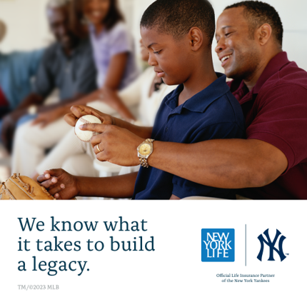 Do you want to build a legacy that lasts from generation to generation? Well, that’s something New York Life and @Yankees know all about. Tell us what you would like to accomplish. nyl.co/44xaADq #GoodAtLife