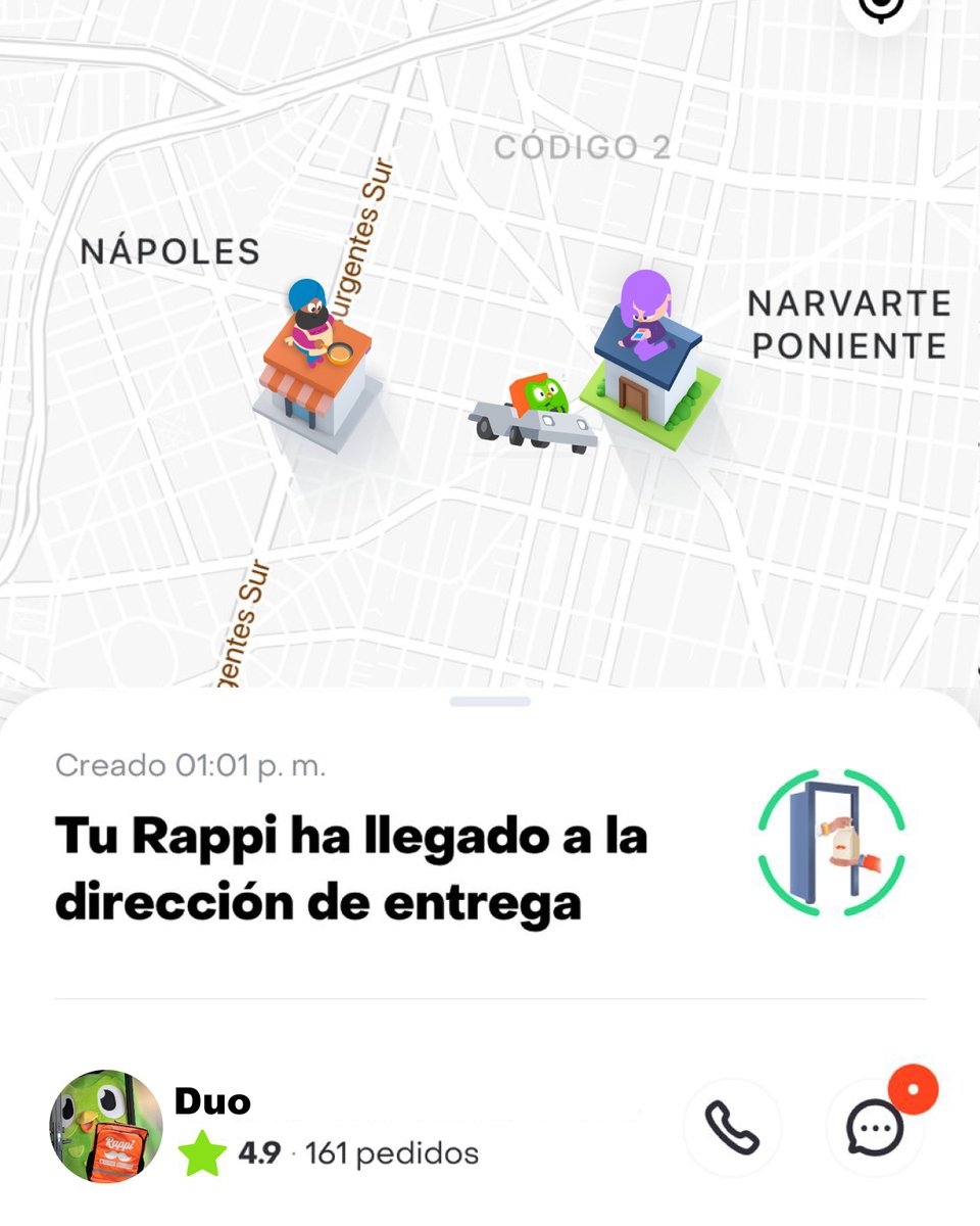 perdón por la tardanza, me encontré un perrito en el camino 🐶 ¿qué creen que estoy llevando en este pedido? 👇 @RappiMexico