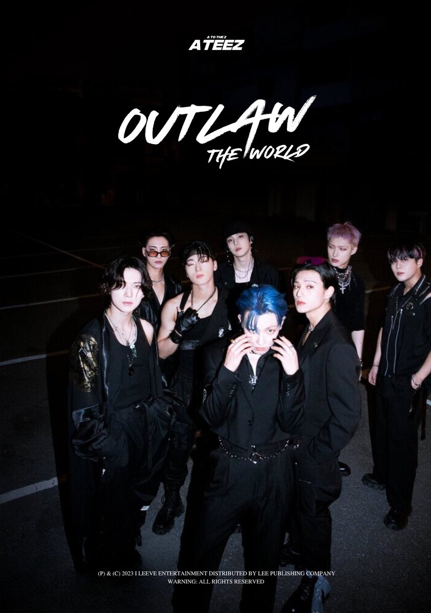 ⠀   
#ATEEZ #TW_OUTLAW #LEEVEENT     

1st Mini Album  
The World: Outlaw
Group Concept Poster Version Z 

➫ 2023.07.09 (Mini Album Release)