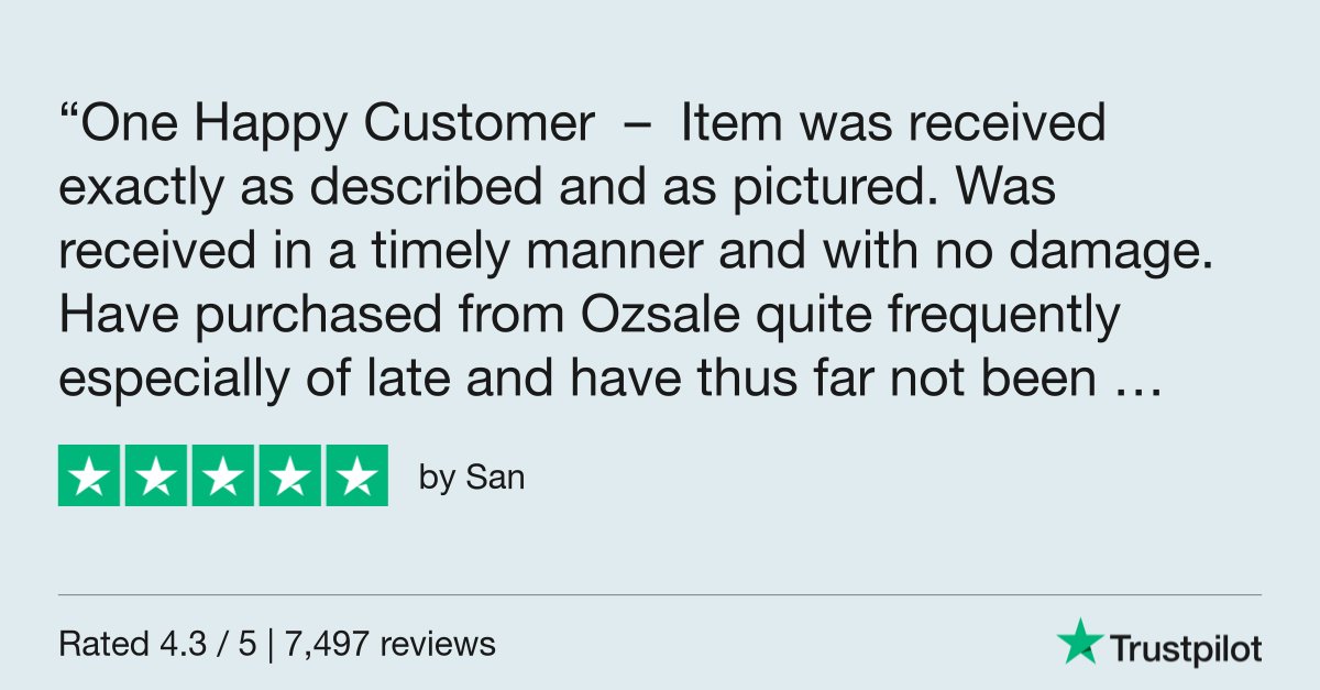 Check out our 5-star review on Trustpilot! trustpilot.com/review/ozsale.…