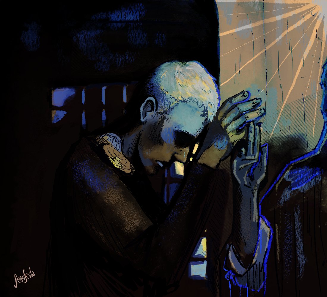 AranSevla's tweet image. “My indifference to men has shut me out. 
I live now in a world of ghosts, a prisoner in my dreams.”
#Art #TheSeventhSeal