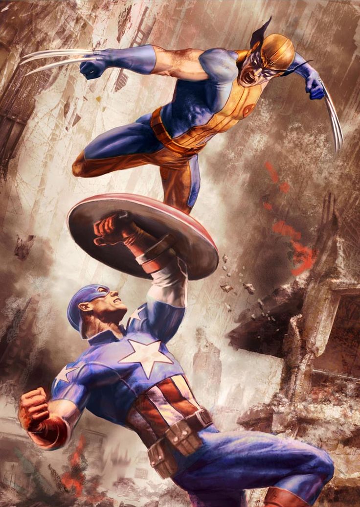 iamluke85's tweet photo. #captainamerica vs #wolverine by #MaxBertolini https://t.co/8KqD2H3PcP