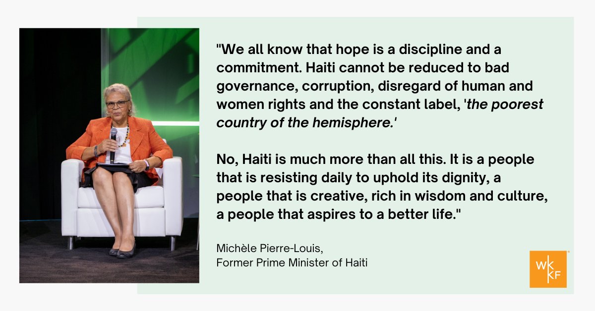 WK_Kellogg_Fdn's tweet photo. At the @essencefest, we hosted a panel discussion on investing in Haiti for lasting change as part of our #PocketsOfHope initiative to showcase locally led efforts making an impact in communities across Haiti

Learn more at https://t.co/h65R3CO5bV

#ESSENCEFest #EFPartner https://t.co/aPOEmQBYeM