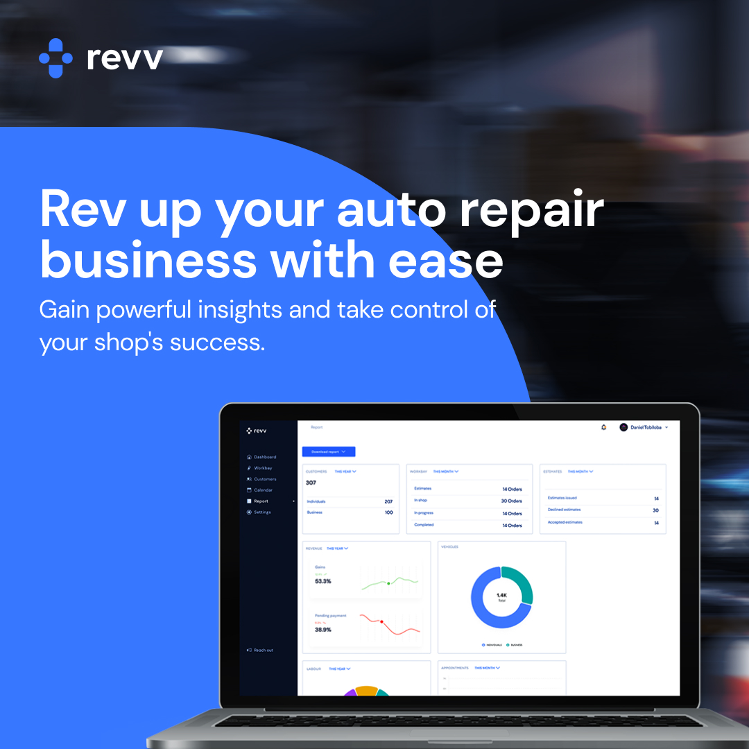 revv_auto's tweet photo. Revv is shifting gears in the auto repair world. We’re giving shop owners the tools to understand their business like never before. Want to see how it works? Click https://t.co/bVWfFbORrN to book a demo. #TheRevvWay #EffortlessAutocare #Autocare #Autoshop #EndlessGrowth https://t.co/hejgQvwh7U