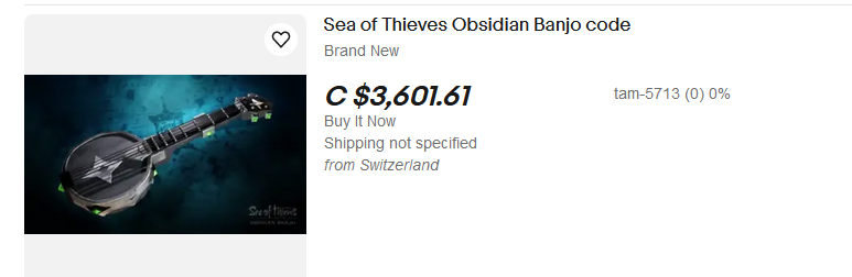 ThatJCBailey's tweet photo. F in chat for this eBay user. o7
#seaofthieves #obsidianbanjo https://t.co/uIvpV7YY8f