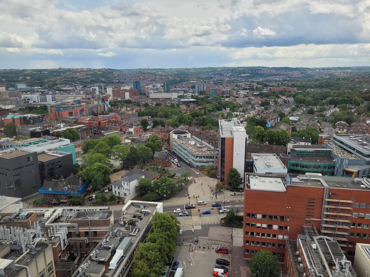 The Arts Tower views 🫶 @sheffielduni #greencampus